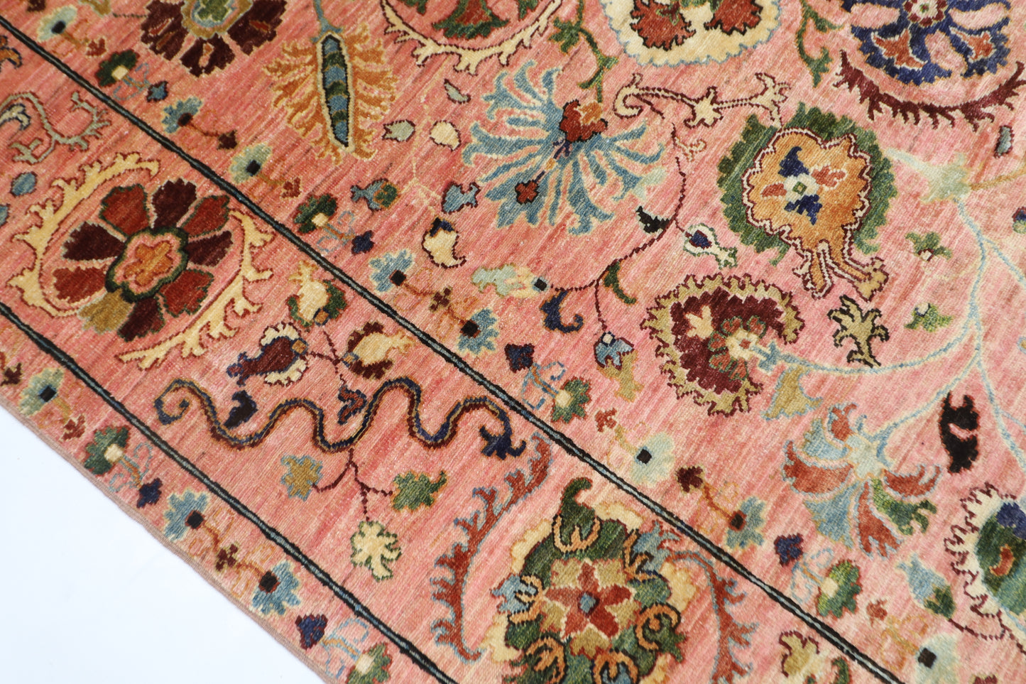 173 x 236 cm | Oriental Suzani Pink Area Rug Afghan Hand Knotted Veg Dye Wool carpet