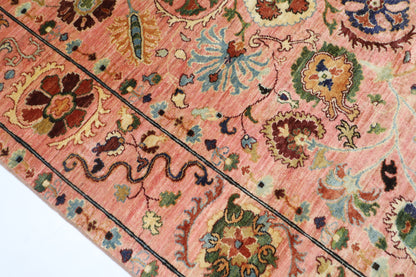 173 x 236 cm | Oriental Suzani Pink Area Rug Afghan Hand Knotted Veg Dye Wool carpet