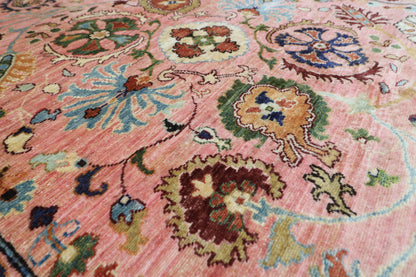 173 x 236 cm | Oriental Suzani Pink Area Rug Afghan Hand Knotted Veg Dye Wool carpet