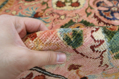 173 x 236 cm | Oriental Suzani Pink Area Rug Afghan Hand Knotted Veg Dye Wool carpet