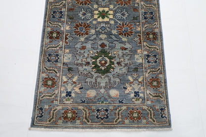 79 x 293 cm | Floral Tribal Runner Rug Afghan Hand Knotted veg Dye Wool carpet