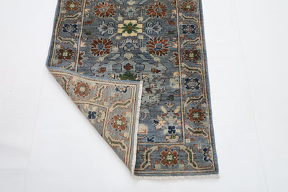79 x 293 cm | Floral Tribal Runner Rug Afghan Hand Knotted veg Dye Wool carpet