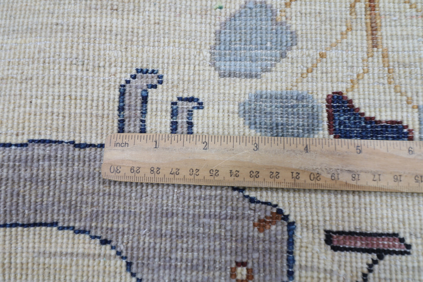 168 x 242 cm | Oriental Animal beige Area Rug Afghan Hand Knotted Veg Dye Wool carpet