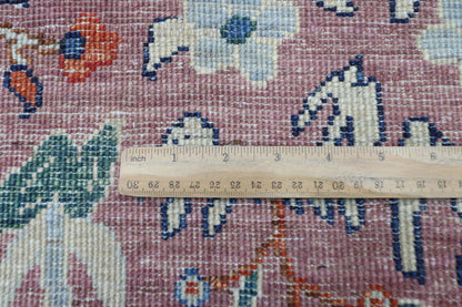 202 x 295 cm | Oriental Birds Pink Area Rug Afghan Hand Knotted Veg Dye Wool carpet