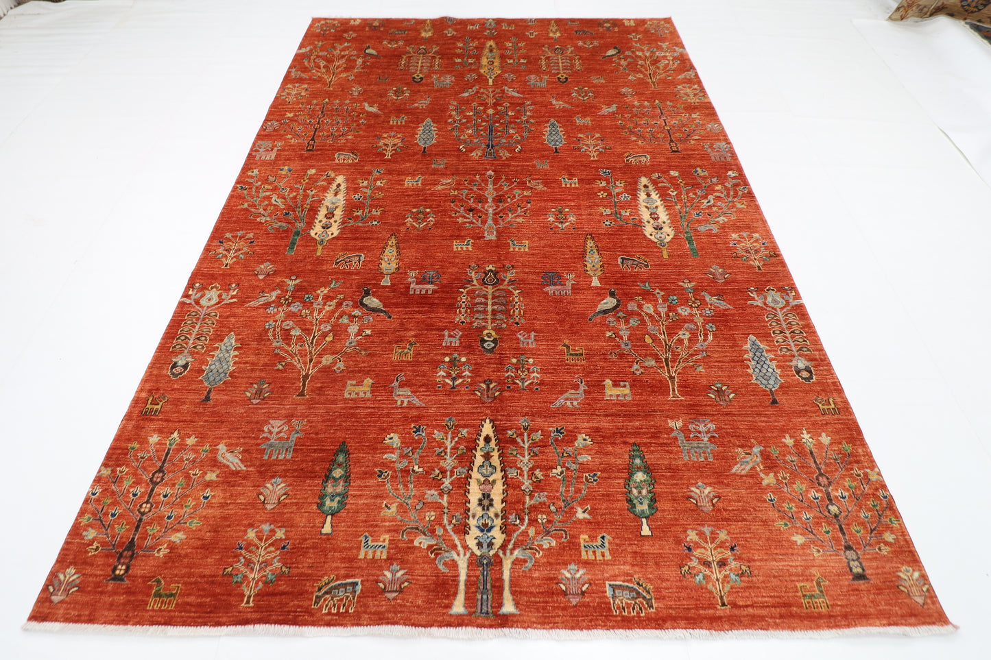 200 x 297 cm | Oriental Tree of life Area Rug Afghan Hand Knotted Veg Dye Wool carpet