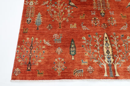 200 x 297 cm | Oriental Tree of life Area Rug Afghan Hand Knotted Veg Dye Wool carpet