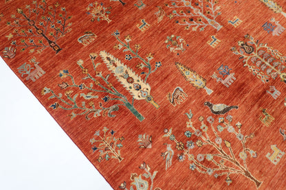 200 x 297 cm | Oriental Tree of life Area Rug Afghan Hand Knotted Veg Dye Wool carpet