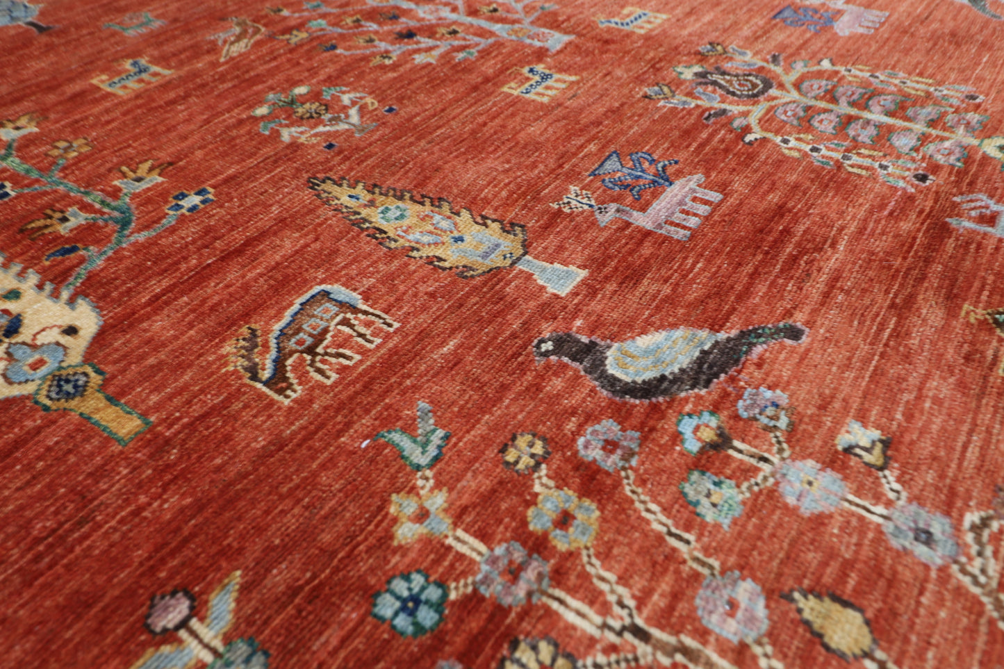 200 x 297 cm | Oriental Tree of life Area Rug Afghan Hand Knotted Veg Dye Wool carpet
