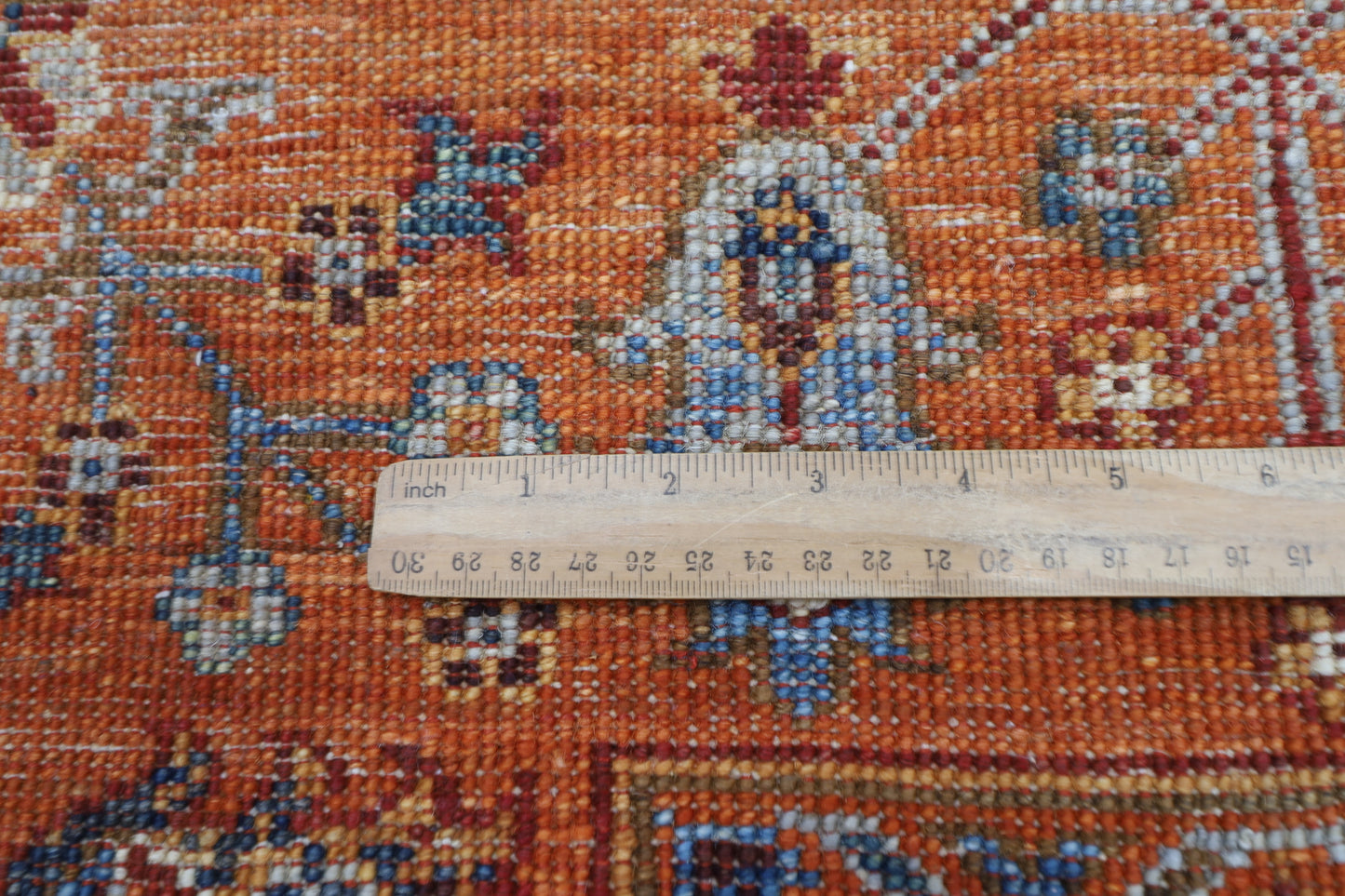 152 x 196 cm | Oriental Floral Orange Area Rug Afghan Hand Knotted Veg Dye Wool carpet