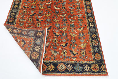 153 x 190 cm | Tribal Birds Area Rug Afghan Hand Knotted Veg Dye Wool carpet