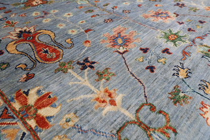 172 x 244 cm | Tribal Floral Gray Area Rug Afghan Hand Knotted Veg Dye Wool carpet