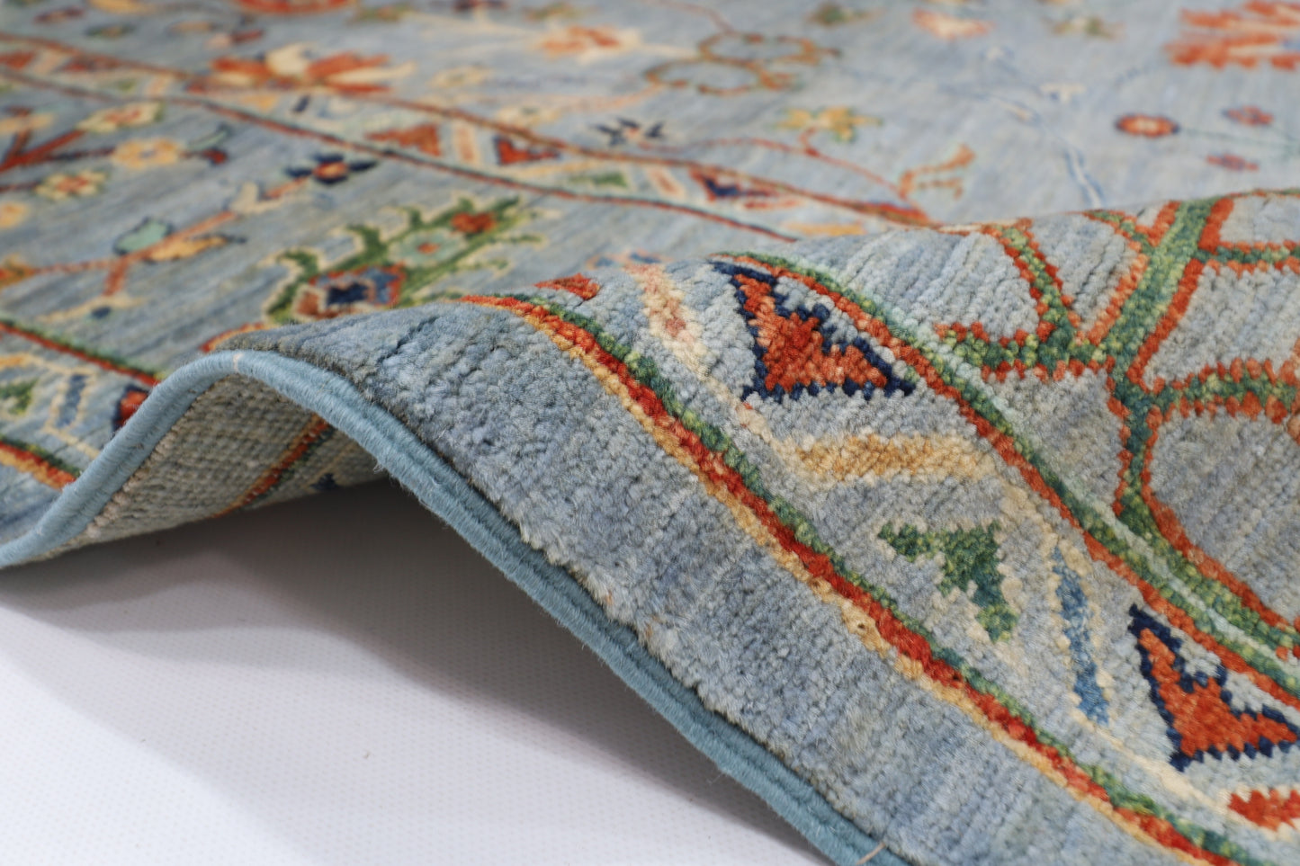 172 x 244 cm | Tribal Floral Gray Area Rug Afghan Hand Knotted Veg Dye Wool carpet