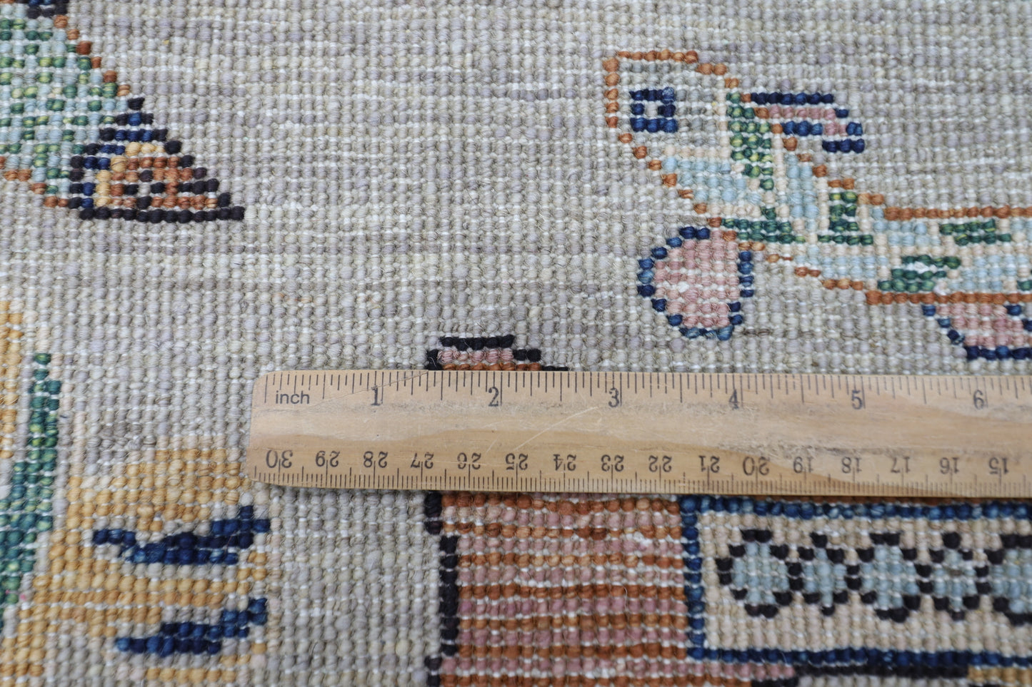 197 x 295 cm | Tribal Fish Gray Area Rug Afghan Hand Knotted Veg Dye Wool carpet