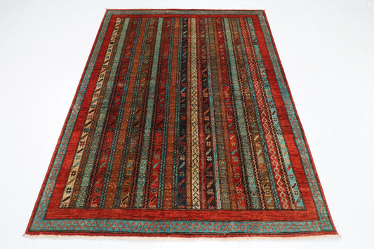 155 x 200 cm | Tribal Turkish Shall Area Rug Afghan Hand Knotted Veg Dye Wool carpet