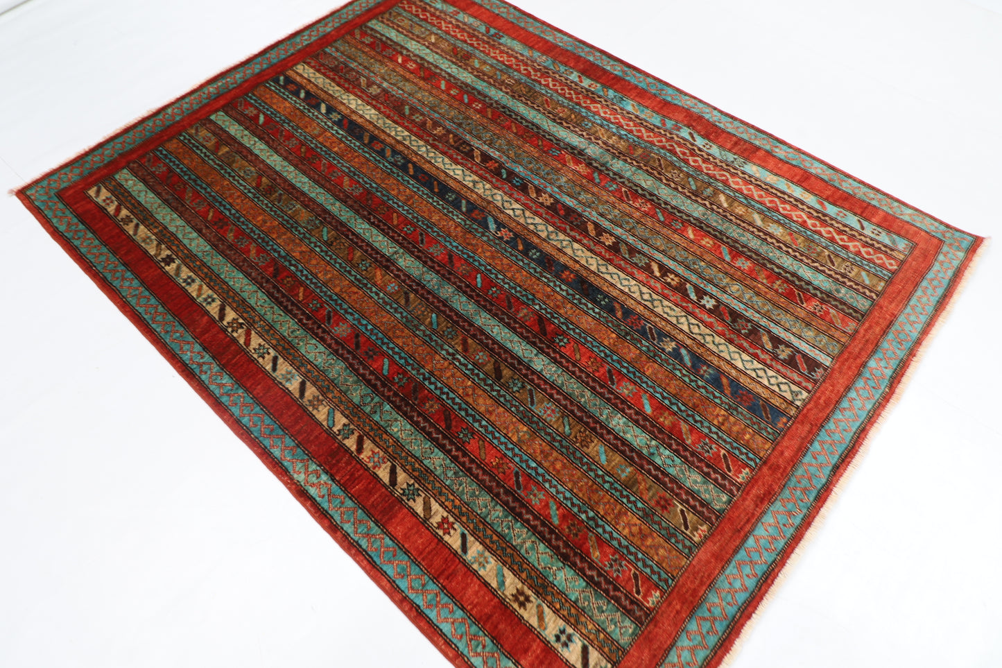 155 x 200 cm | Tribal Turkish Shall Area Rug Afghan Hand Knotted Veg Dye Wool carpet
