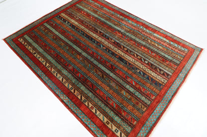 155 x 200 cm | Tribal Turkish Shall Area Rug Afghan Hand Knotted Veg Dye Wool carpet