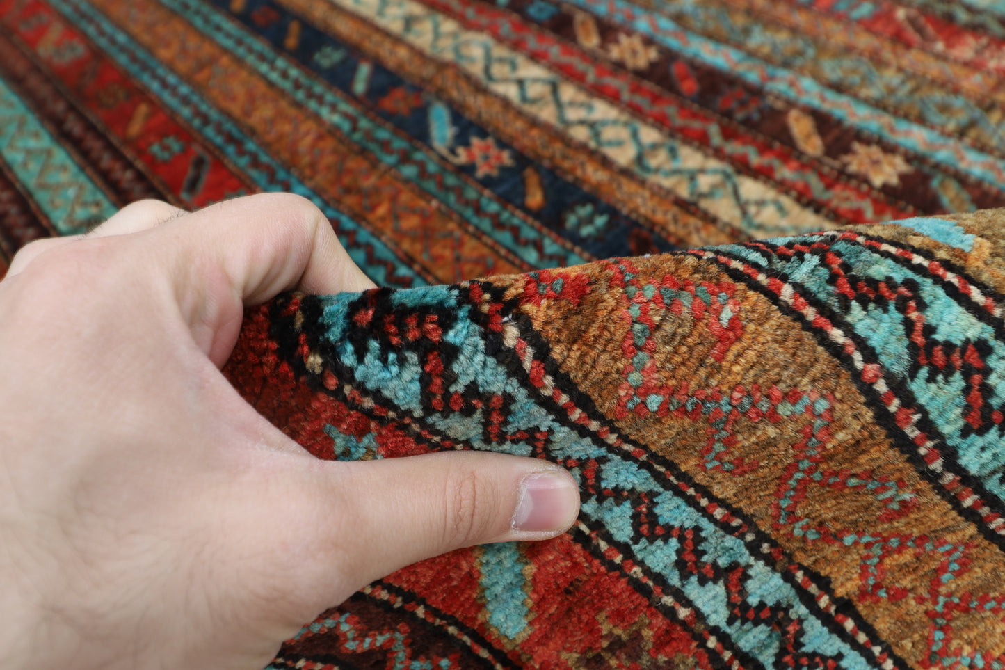 155 x 200 cm | Tribal Turkish Shall Area Rug Afghan Hand Knotted Veg Dye Wool carpet