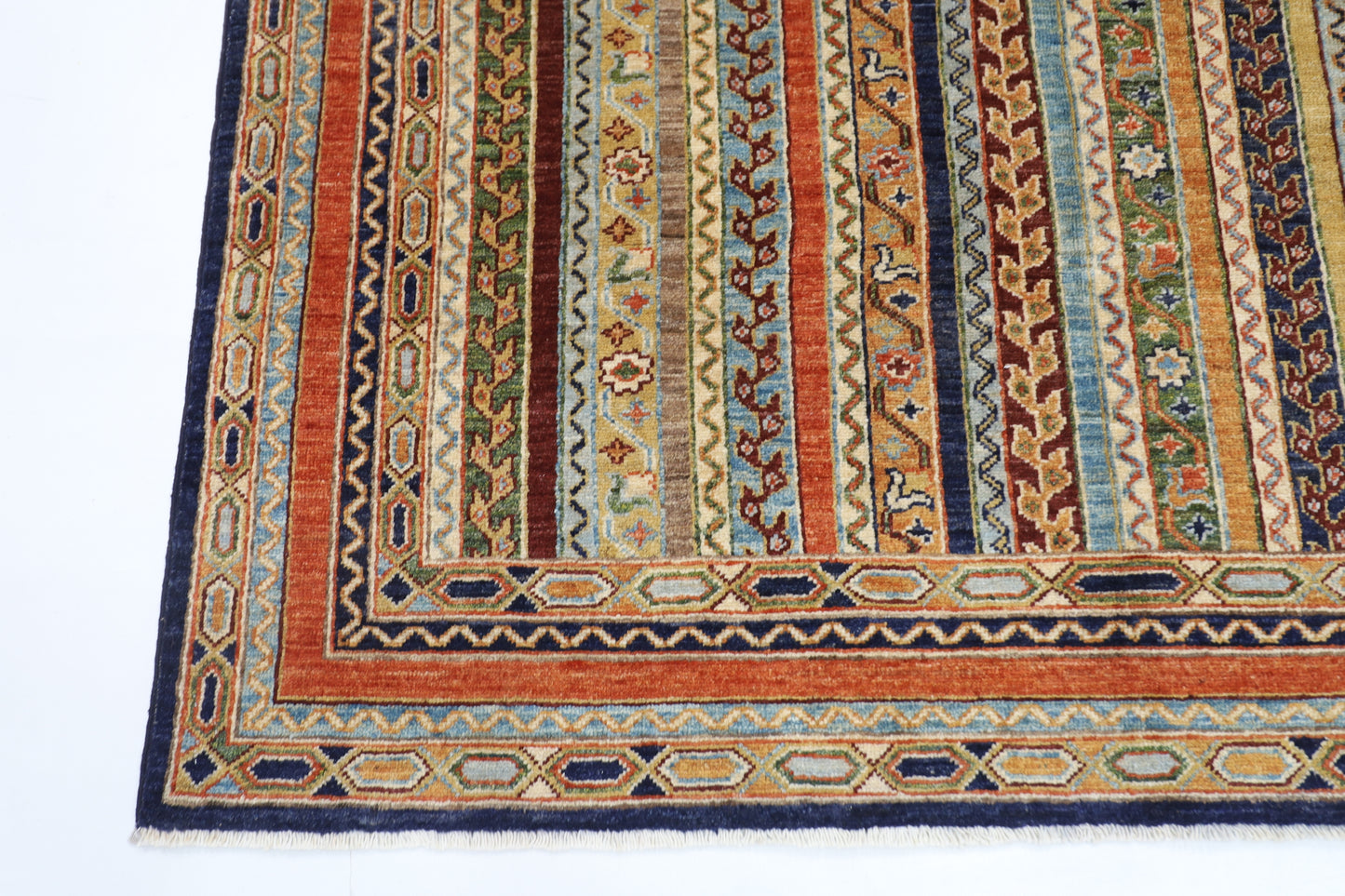 162 x 217 cm | Tribal Turkish Shall Area Rug Afghan Hand Knotted Veg Dye Wool carpet