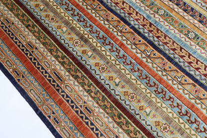162 x 217 cm | Tribal Turkish Shall Area Rug Afghan Hand Knotted Veg Dye Wool carpet