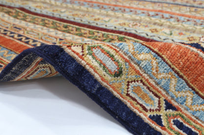 162 x 217 cm | Tribal Turkish Shall Area Rug Afghan Hand Knotted Veg Dye Wool carpet