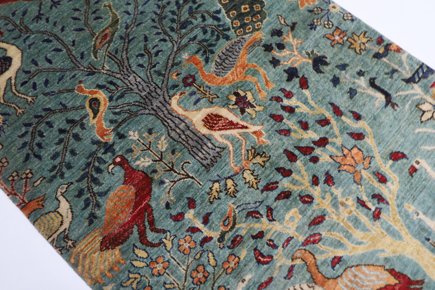 105 x 154 cm | Birds Tribal Area Rug Afghan Hand Knotted veg Dye Wool carpet