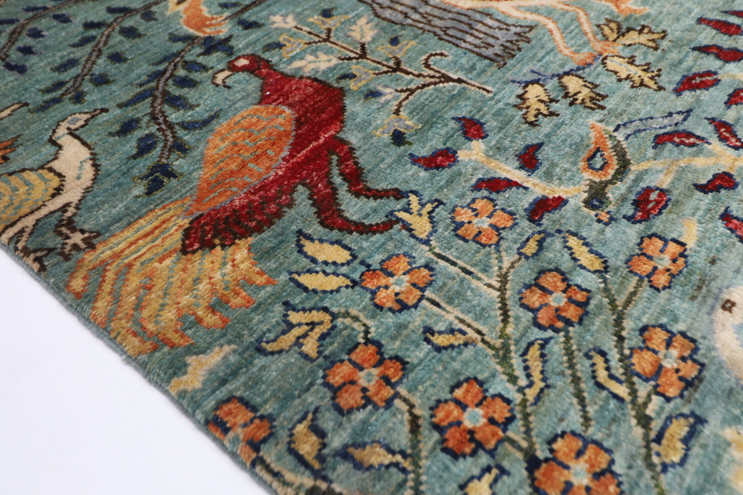 105 x 154 cm | Birds Tribal Area Rug Afghan Hand Knotted veg Dye Wool carpet