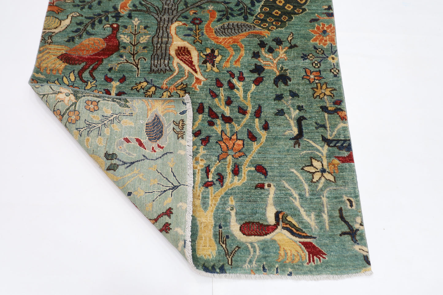 105 x 154 cm | Birds Tribal Area Rug Afghan Hand Knotted veg Dye Wool carpet