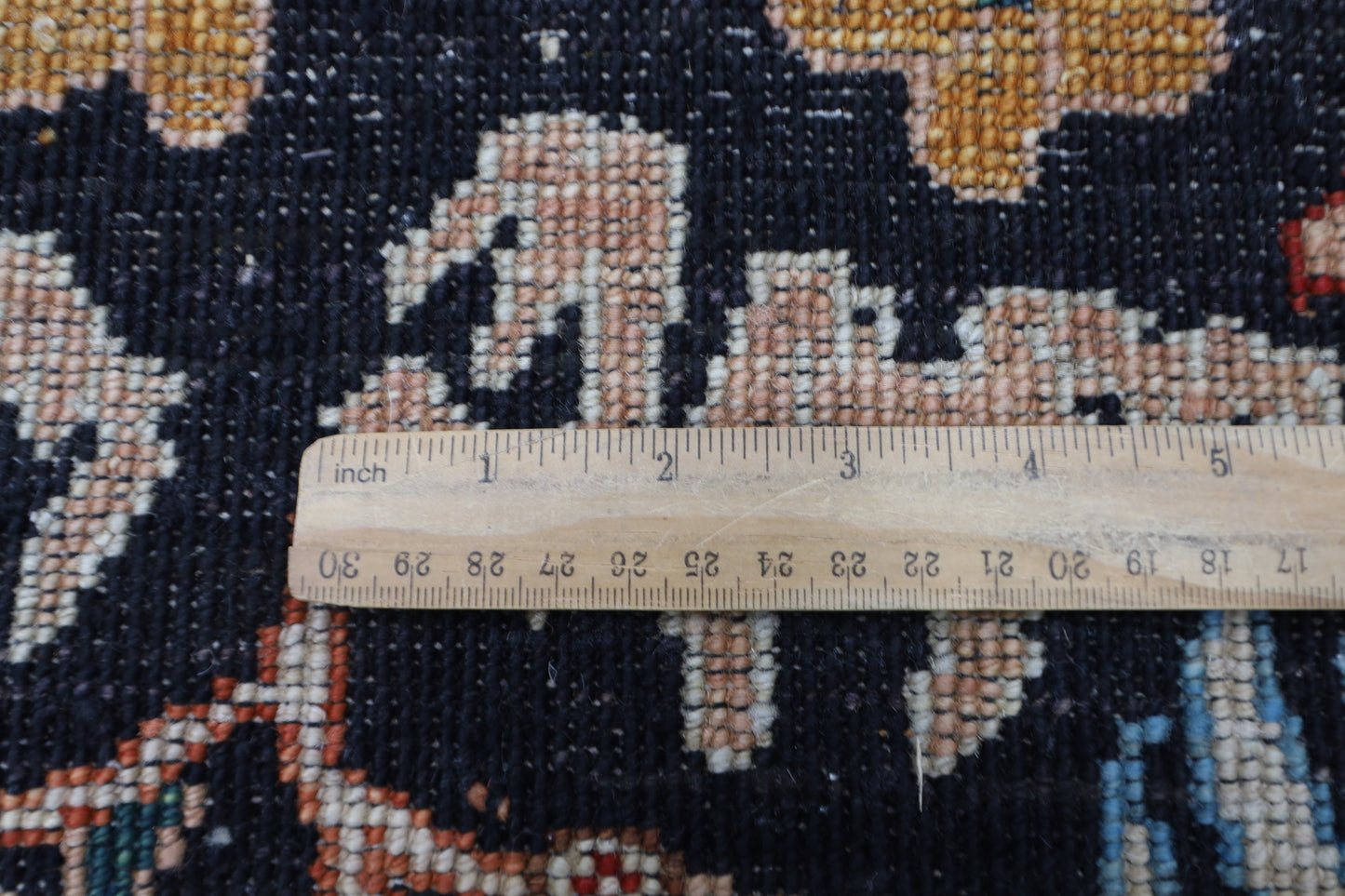 185 x 275 cm | Tribal Birds Black Area Rug Afghan Hand Knotted Veg Dye Wool carpet