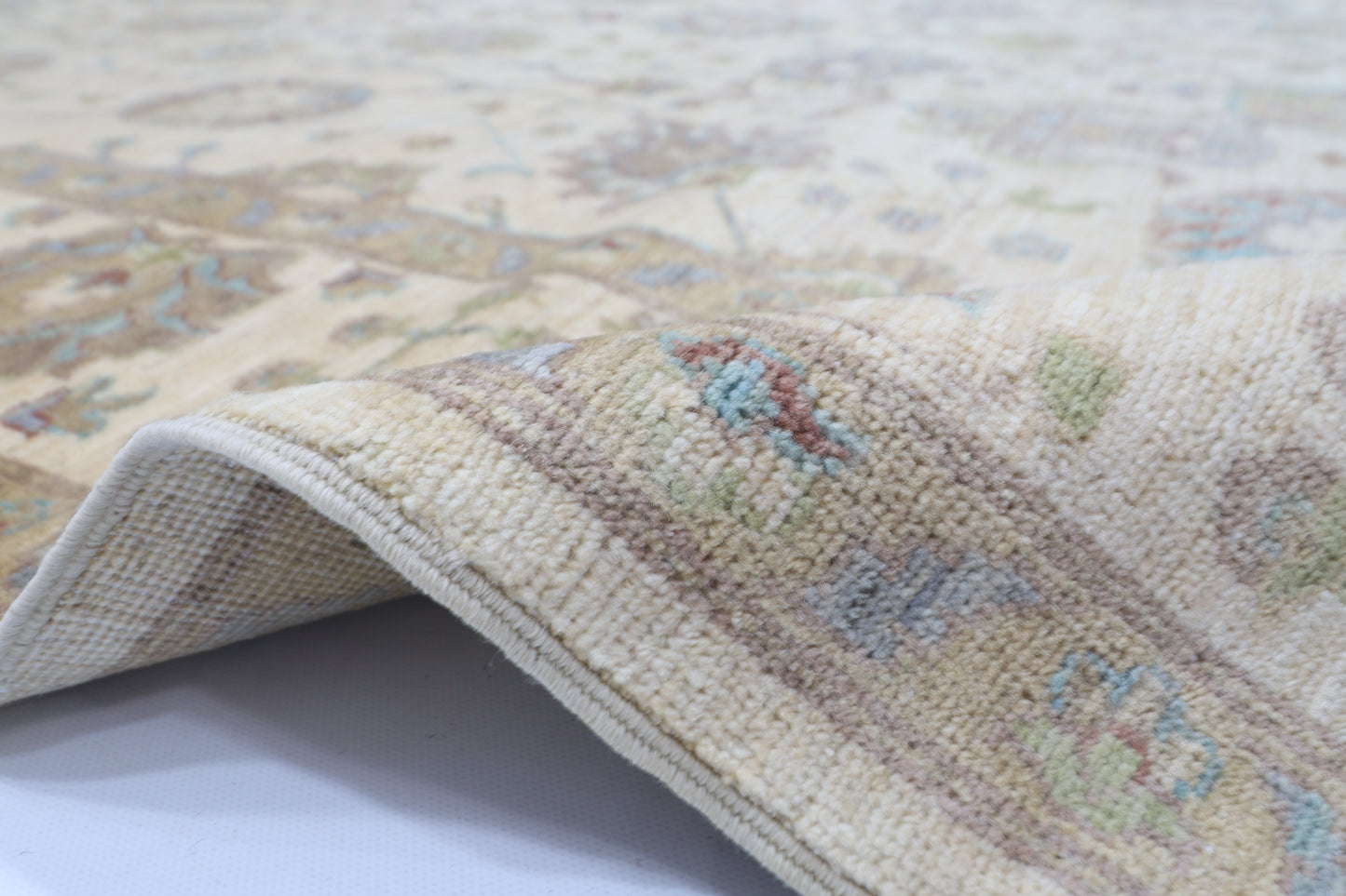 197 x 297 cm | Tribal Floral Beige Area Rug Afghan Hand Knotted Veg Dye Wool carpet