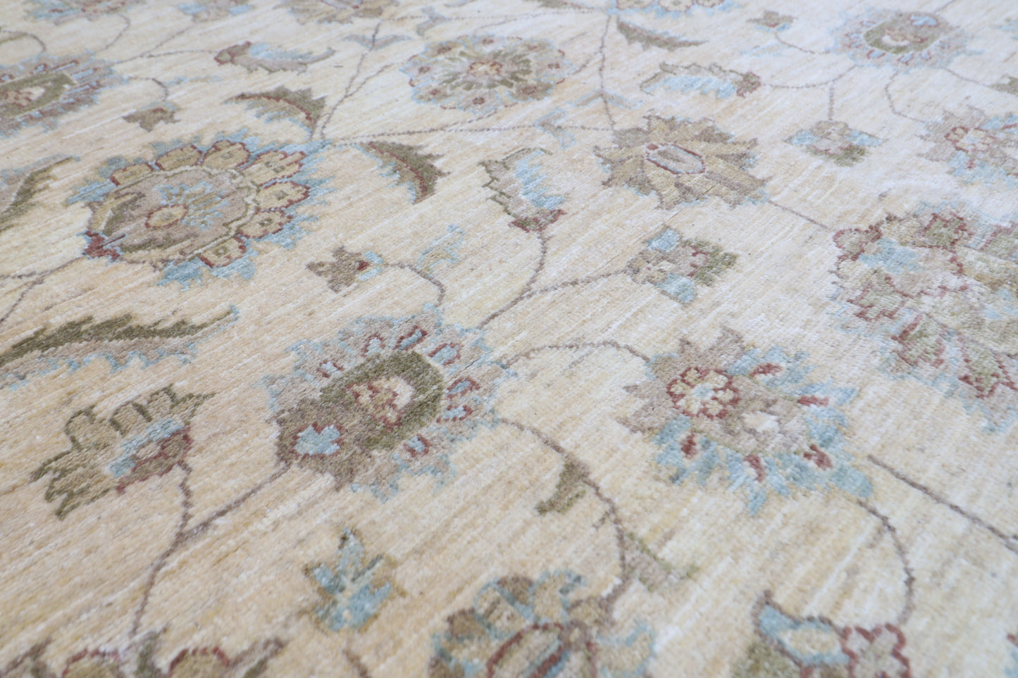 172 x 244 cm | Tribal Beige Area Rug Afghan Hand Knotted Veg Dye Wool carpet
