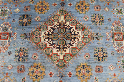208 x 301 cm | Tribal Kazak Gray Area Rug Afghan Hand Knotted Veg Dye Wool carpet