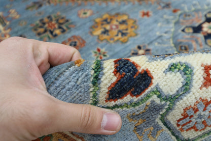 208 x 301 cm | Tribal Kazak Gray Area Rug Afghan Hand Knotted Veg Dye Wool carpet