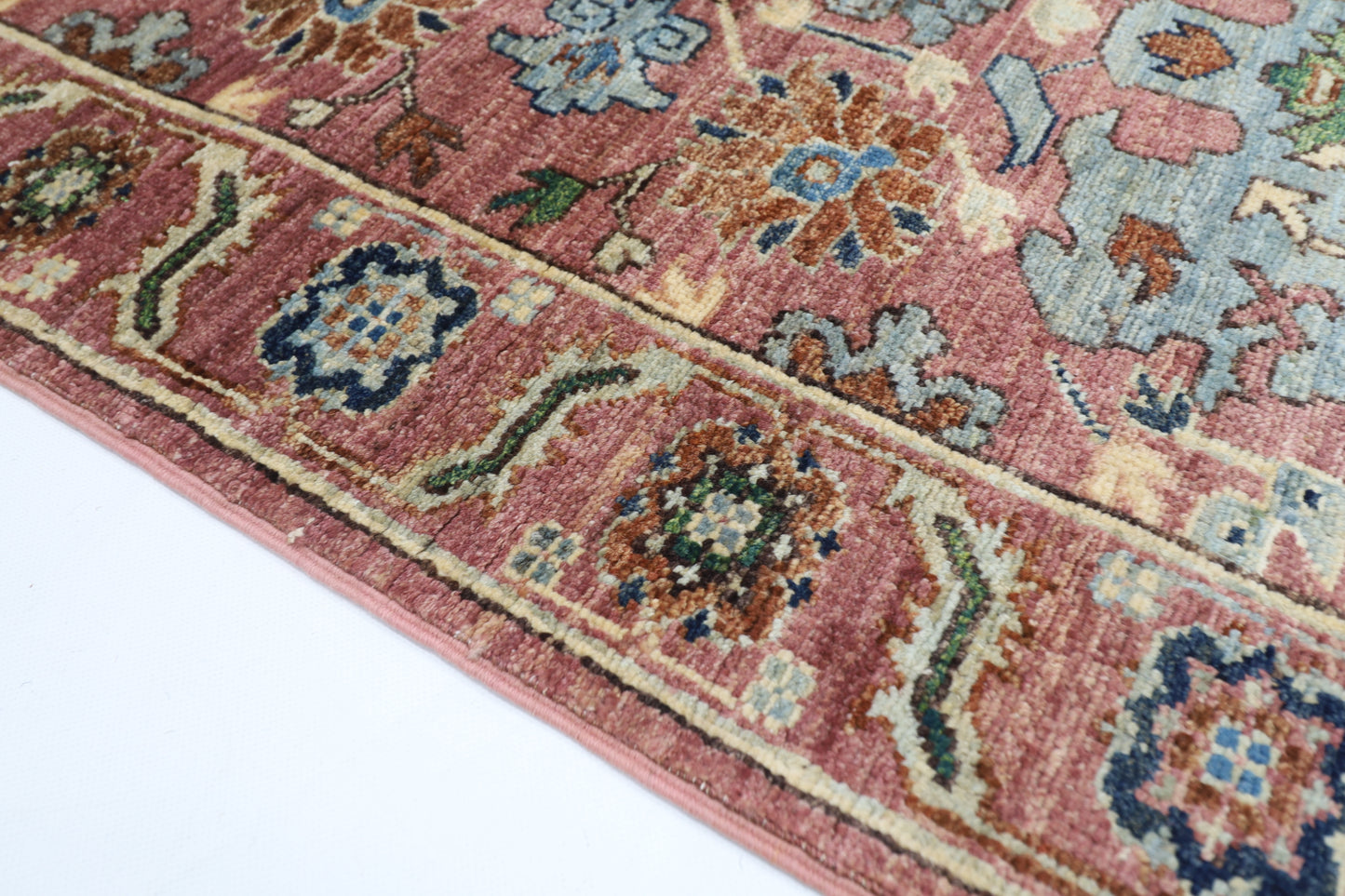79 x 297 cm | Pink Runner Rug Afghan Hand Knotted Veg Dye Wool carpet