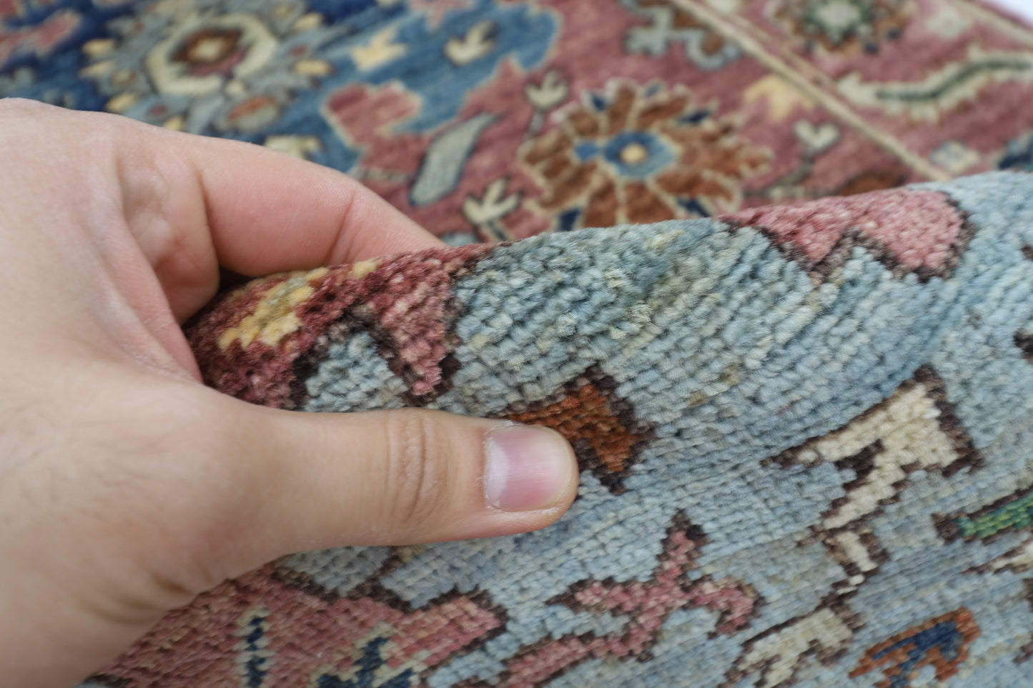 79 x 297 cm | Pink Runner Rug Afghan Hand Knotted Veg Dye Wool carpet