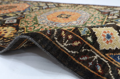 74 x 458 cm | Mamluk Runner Rug Afghan Hand Knotted Veg Dye Wool carpet