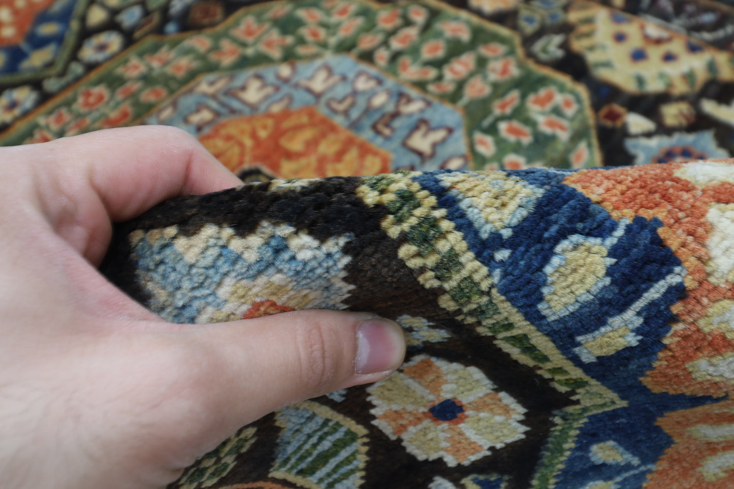 74 x 458 cm | Mamluk Runner Rug Afghan Hand Knotted Veg Dye Wool carpet