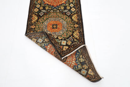 74 x 458 cm | Mamluk Runner Rug Afghan Hand Knotted Veg Dye Wool carpet
