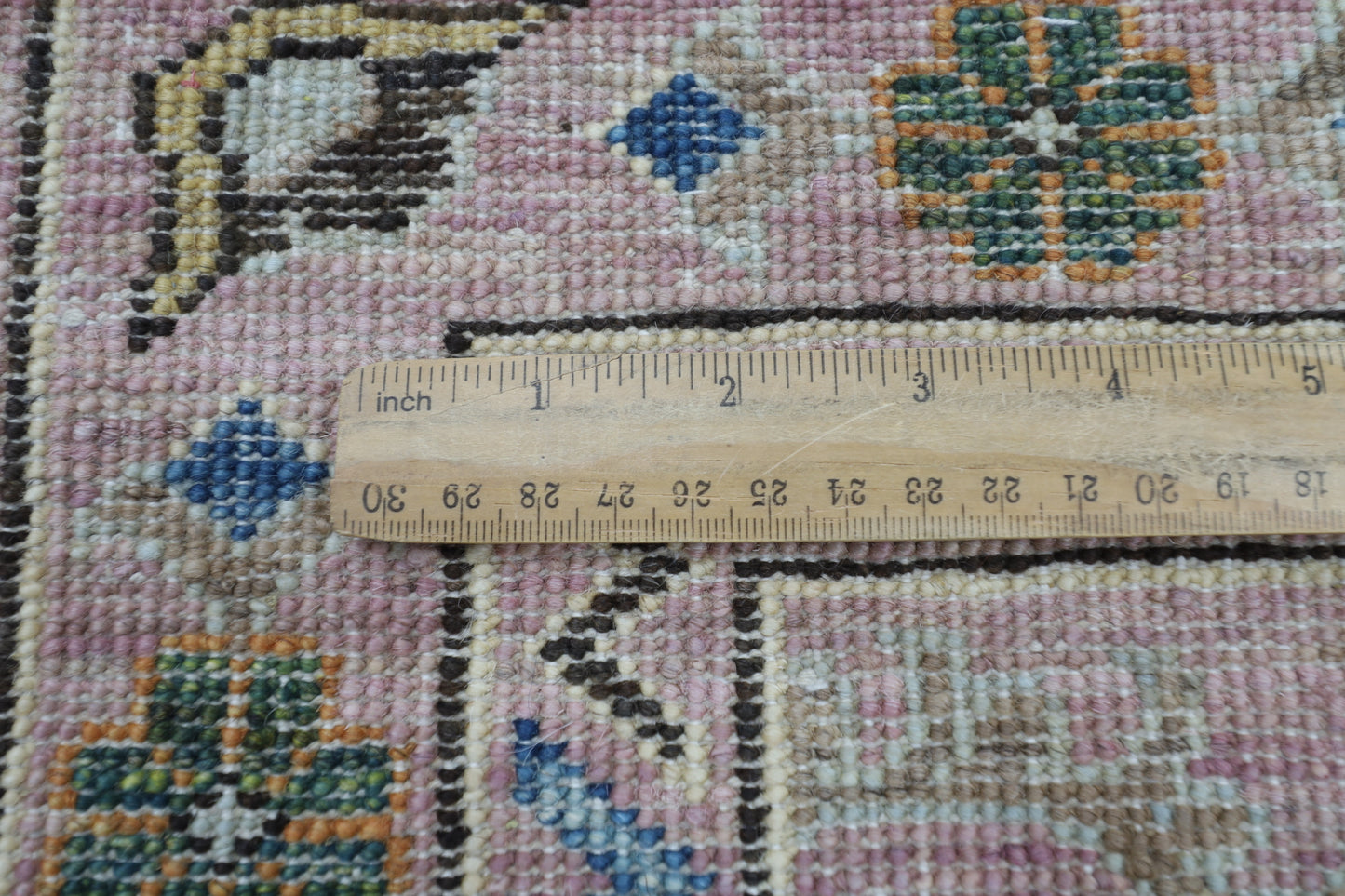 85 x 287 cm | Pink Runner Rug Afghan Hand Knotted Veg Dye Wool carpet