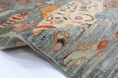 104 x 150 cm | fish gray Tribal Area Rug Afghan Hand Knotted veg Dye Wool carpet