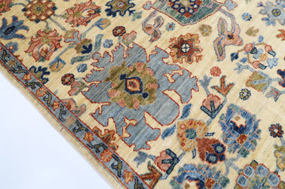 89 x 304 cm | Beige Runner Rug Afghan Hand Knotted Veg Dye Wool carpet