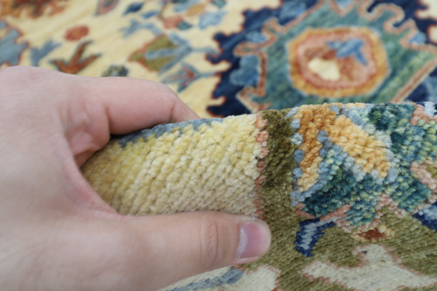 89 x 304 cm | Beige Runner Rug Afghan Hand Knotted Veg Dye Wool carpet
