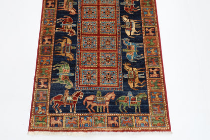 84 x 310 cm | Pazyryk Runner Rug Afghan Hand Knotted Veg Dye Wool carpet