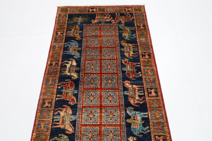 84 x 310 cm | Pazyryk Runner Rug Afghan Hand Knotted Veg Dye Wool carpet