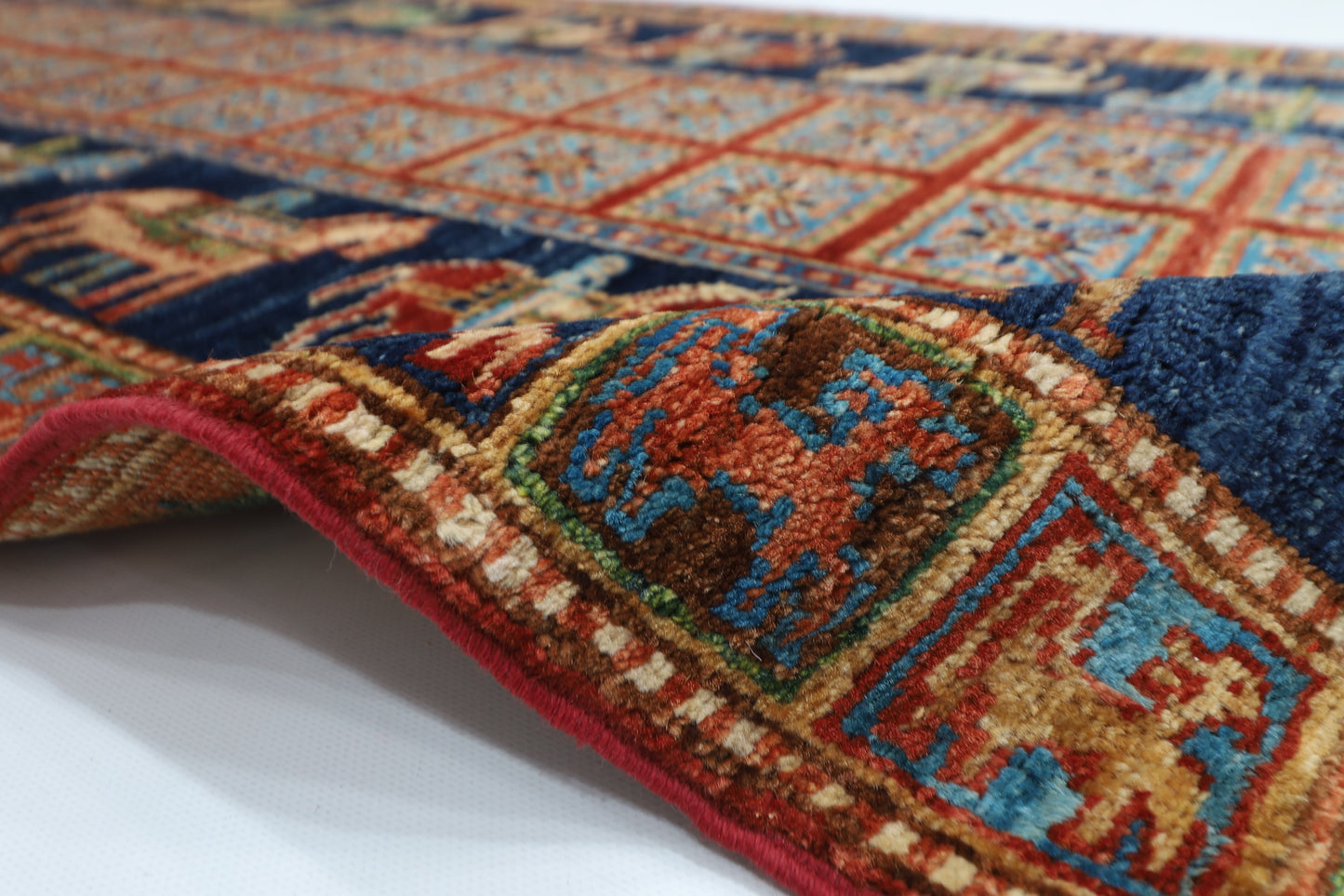 84 x 310 cm | Pazyryk Runner Rug Afghan Hand Knotted Veg Dye Wool carpet