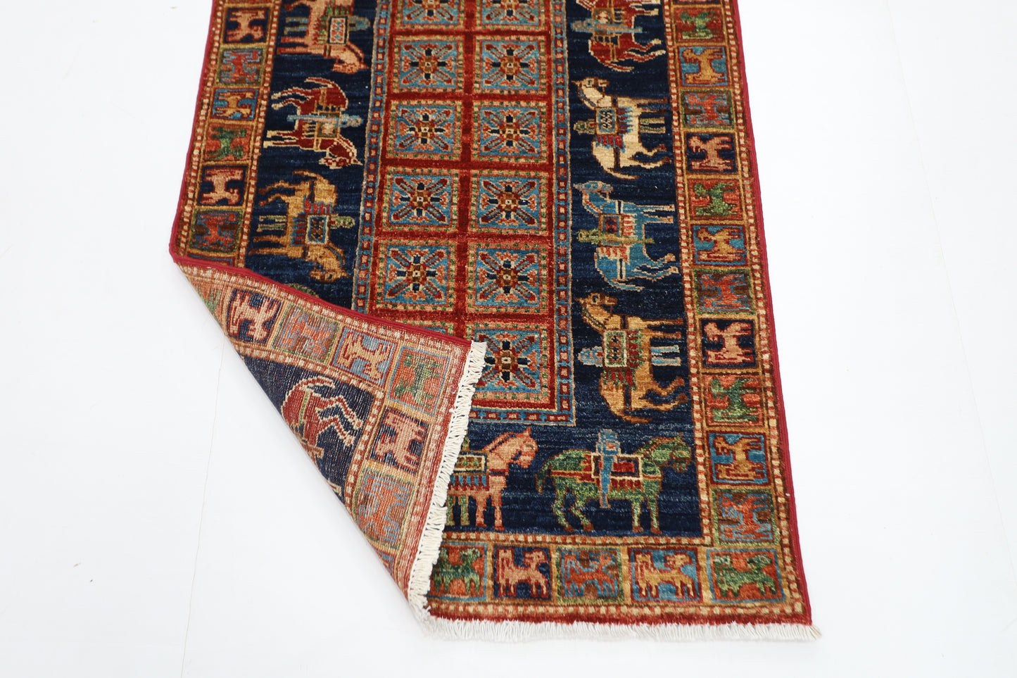 84 x 310 cm | Pazyryk Runner Rug Afghan Hand Knotted Veg Dye Wool carpet