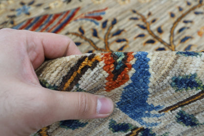 88 x 298 cm | Birds Runner Rug Afghan Hand Knotted Veg Dye Wool carpet