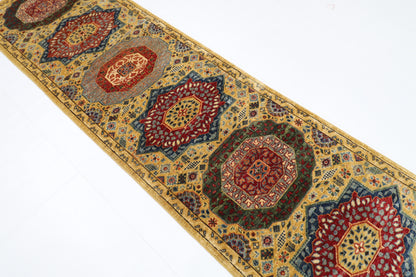 85 x 288 cm | Mamluk Runner Rug Afghan Hand Knotted Veg Dye Wool carpet