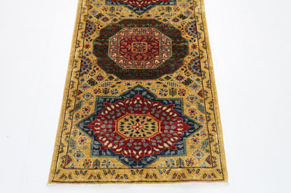 85 x 288 cm | Mamluk Runner Rug Afghan Hand Knotted Veg Dye Wool carpet