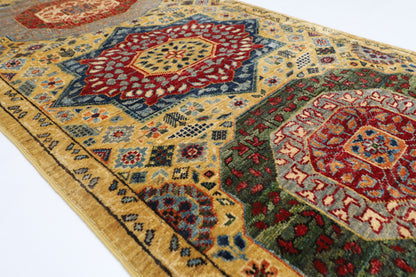 85 x 288 cm | Mamluk Runner Rug Afghan Hand Knotted Veg Dye Wool carpet