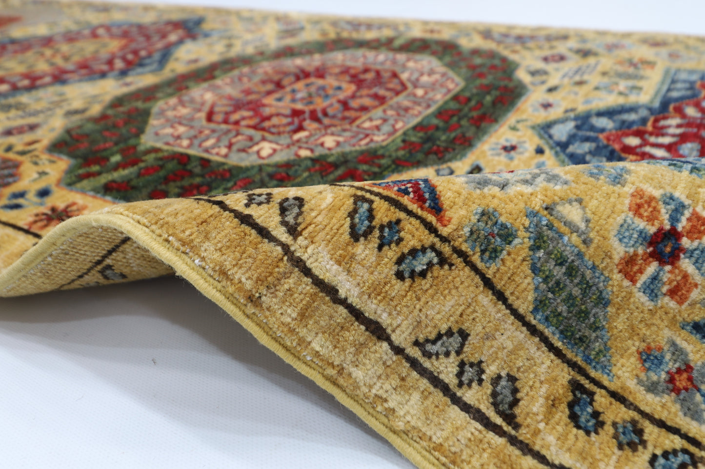 85 x 288 cm | Mamluk Runner Rug Afghan Hand Knotted Veg Dye Wool carpet